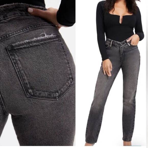 NWT Good American Good Classic skinnyish jeans in Black175 - Picture 1 of 10